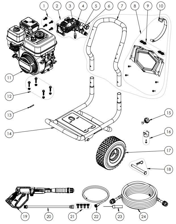 BLACK DIAMOND BD3123 powewr washer SERVICE PARTS